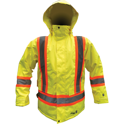Safety Parka, High Visibility Lime-Yellow, Small PB Rental Co. Ltd.