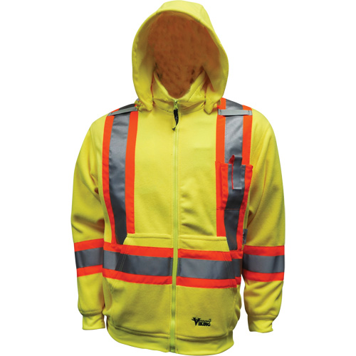 Safety Fleece Hoodie, Polyester, Small, High Visibility Lime-Yellow PB Rental Co. Ltd.