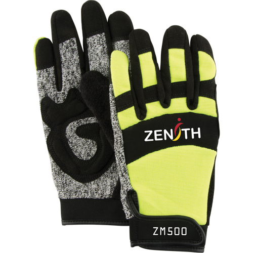 ZM500 High-Visibility Cut-Resistant Mechanic's Gloves, HPPE Palm, Size Large PB Rental Co. Ltd.