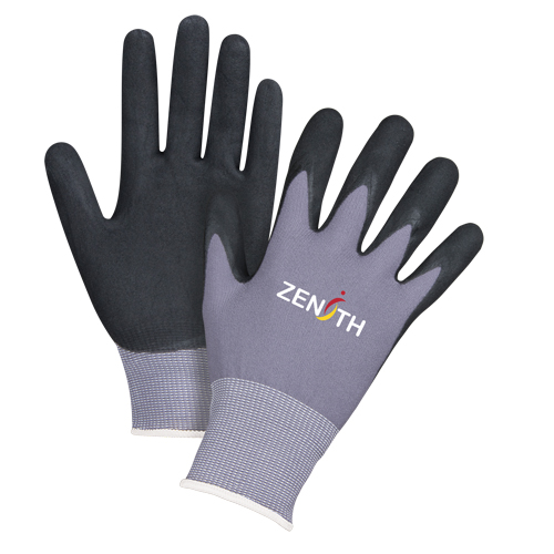 Gants ZX-1 de premi&egrave;re qualit&eacute; compatibles avec les &eacute;crans tactiles, 8/Moyen, R&ecirc;vetement Nitrile/Mousse de nitrile, Calibre 15, Enveloppe en Nylon PB Rental Co. Ltd.