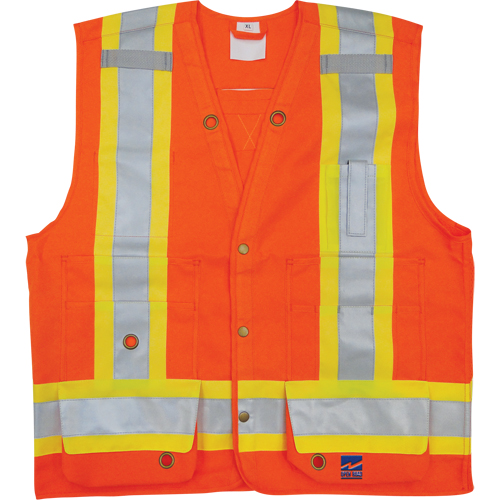 Surveyor Safety Vest, High Visibility Orange, Small, Polyester PB Rental Co. Ltd.