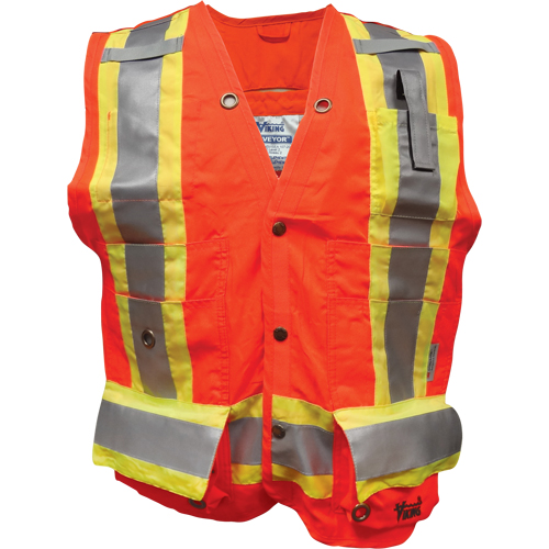 Veste de s&eacute;curit&eacute; ignifug&eacute; pour arpenteur, Orange haute visibilit&eacute;, Petit, Polyester PB Rental Co. Ltd.