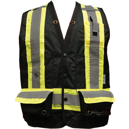 Fire Retardant Surveyor Safety Vest, Black, Small, Polyester PB Rental Co. Ltd.