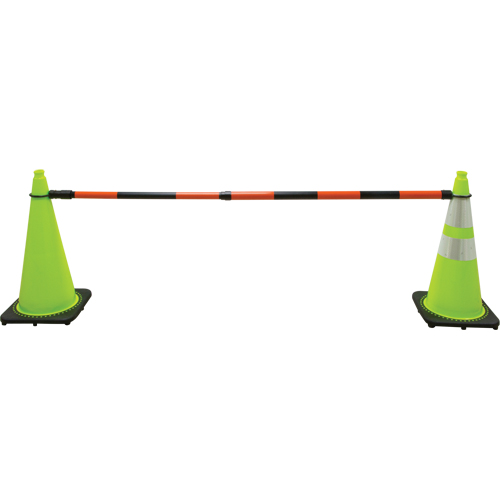 Barre pour c&ocirc;ne de circulation r&eacute;tractable, Longueur d&eacute;ploy&eacute;e de 7' 5'', Noir/Orange PB Rental Co. Ltd.