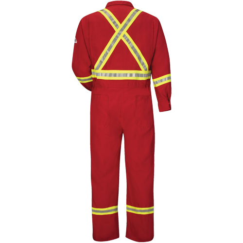 Flame-Resistant Deluxe Coveralls with Reflective Trim, Size 38, Red, 5.6 cal/cm² PB Rental Co. Ltd.
