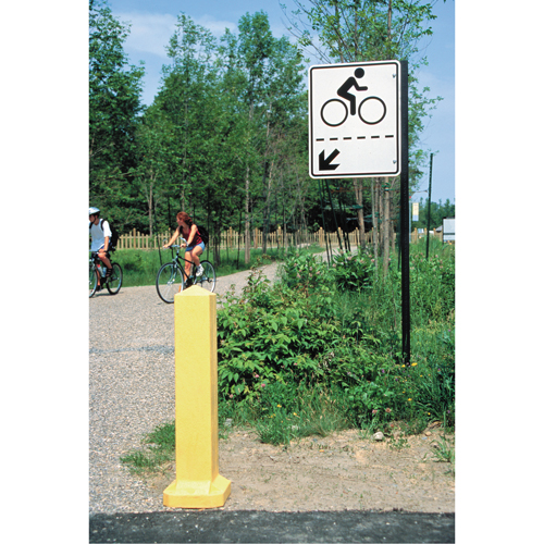 Bollards, Plastic, 33" H x 6" W, Yellow PB Rental Co. Ltd.