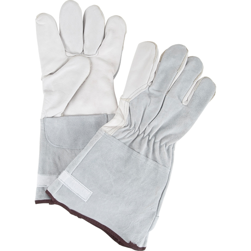Gants de travail doubl&eacute;s pour l'hiver &agrave; dext&eacute;rit&eacute; ultime, Grand, Paume en Cuir fleur de ch&egrave;vre, Doublure en Molleton PB Rental Co. Ltd.