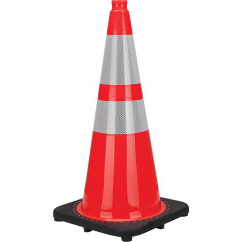Premium Traffic Cone, 28", Orange, 4" & 6" Reflective Collar(s) PB Rental Co. Ltd.