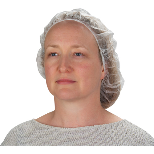 Bonnets bouffants non tiss&eacute;s, Polypropyl&egrave;ne, 21"/Grand, Blanc PB Rental Co. Ltd.