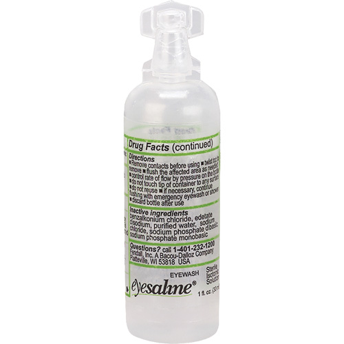 Saline Eyewash Bottles, Full Bottle, 1 oz. PB Rental Co. Ltd.