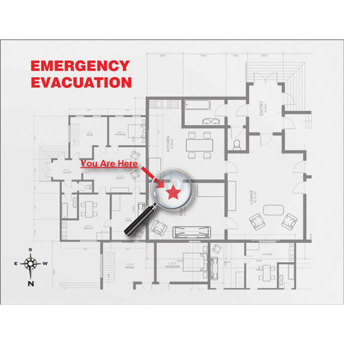 Evacuation Map Holder Clear Insert PB Rental Co. Ltd.