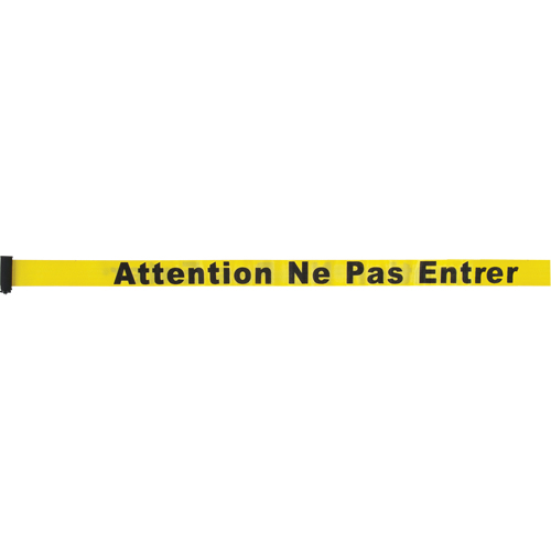 Tape Cassette for Build-Your-Own Crowd Control Barriers, Attention ne pas entrer, 7', Yellow Tape PB Rental Co. Ltd.