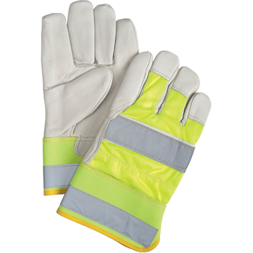 Gants d'ajusteur orange haute visibilit&eacute; &agrave; chaleur sup&eacute;rieure, Grand, Paume en Cuir fleur de vache, Doublure en Thinsulate PB Rental Co. Ltd.