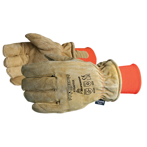 Gant brun SnowForce pour temp&eacute;ratures froides, Taille unique, Paume en Cuir fleur de vache, Doublure en Thinsulate PB Rental Co. Ltd.