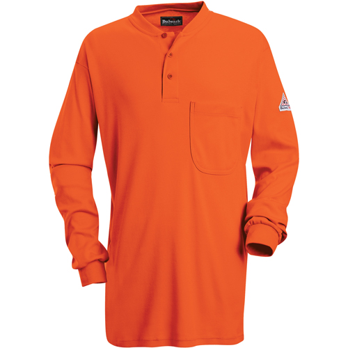 Chemises Henley sans &eacute;tiquette &agrave; manches longues r&eacute;sistantes aux flammes, Petit, Orange PB Rental Co. Ltd.