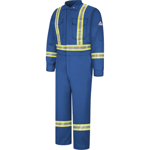 Flame-Resistant Premium Coveralls with Reflective Trim, Size 38, Royal Blue, 12.2 cal/cm² PB Rental Co. Ltd.