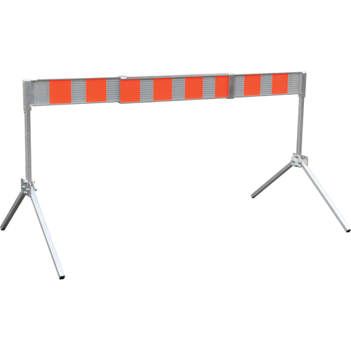 Street Barricade, A-Frame, 6' L x 5-1/2" H, Orange/White PB Rental Co. Ltd.