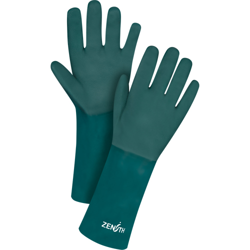 Gants verts &agrave; double enduit, 14" lo, PVC, Doublure en Jersey de coton, 70 mils PB Rental Co. Ltd.