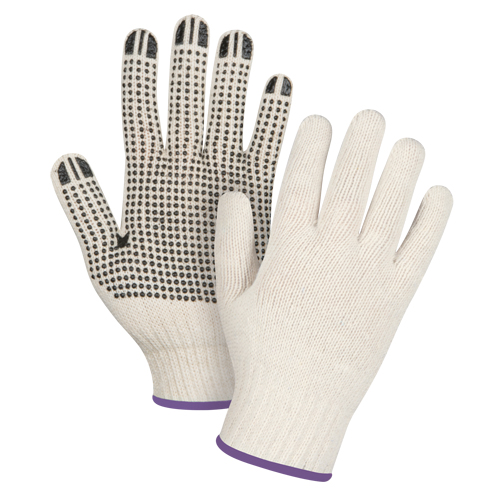 Lightweight Dotted String Knit Gloves, Poly/Cotton, Single Sided, 7 Gauge, X-Small PB Rental Co. Ltd.
