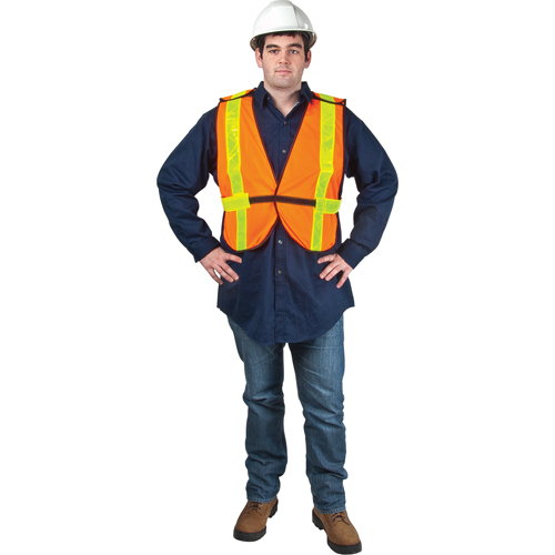 Standard-Duty Safety Vest, High Visibility Orange, X-Large, Polyester PB Rental Co. Ltd.