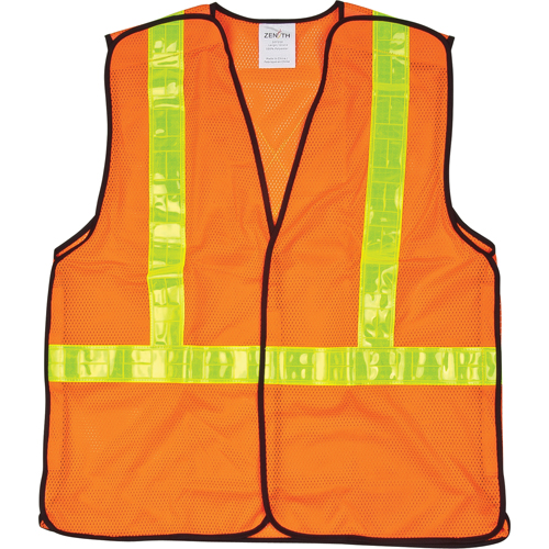 5-Point Tear-Away Traffic Safety Vest, High Visibility Orange, Large, Polyester PB Rental Co. Ltd.