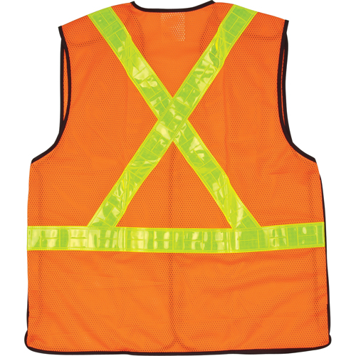 5-Point Tear-Away Traffic Safety Vest, High Visibility Orange, Large, Polyester PB Rental Co. Ltd.
