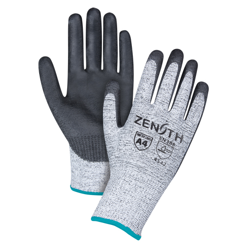 Gants &eacute;lastiques sans coutures r&eacute;sistants &agrave; la coupe, Taille T-Grand/10, Calibre 13, Rev&ecirc;tement Polyur&eacute;thane, Enveloppe en PEHP, ANSI/ISEA 105 niveau 4/EN 388 niveau 5 PB Rental Co. Ltd.