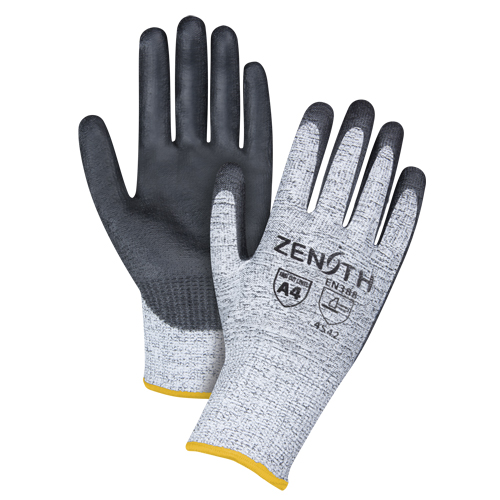 Gants &eacute;lastiques sans coutures r&eacute;sistants &agrave; la coupe, Taille 2T-Grand/11, Calibre 13, Rev&ecirc;tement Polyur&eacute;thane, Enveloppe en PEHP, ANSI/ISEA 105 niveau 4/EN 388 niveau 5 PB Rental Co. Ltd.