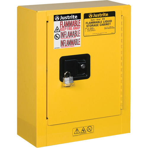 Sure-Grip&reg; EX Mini Flammable Safety Cabinet, 2 Gal., 1 Door, 17" W x 22" H x 8" D PB Rental Co. Ltd.