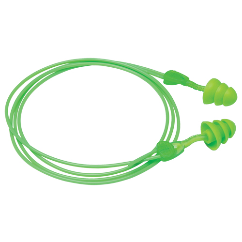 Bouchons d'oreilles r&eacute;utilisables Glide Trio, Avec cordon, Vrac - &agrave; nu, 27 dB NRR, Taille unique PB Rental Co. Ltd.