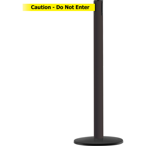 Montant pour syst&egrave;me Advance TensaBarrier, Acier, 36" h, Ruban Noir/Jaune, Longueur du ruban 7,5' PB Rental Co. Ltd.