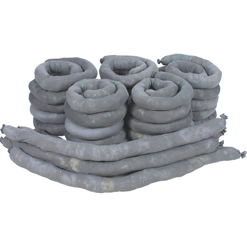 Sorbents Socks, Universal, 50 gal. Absorbancy, 3" W x 4' L, Pack of 30 PB Rental Co. Ltd.