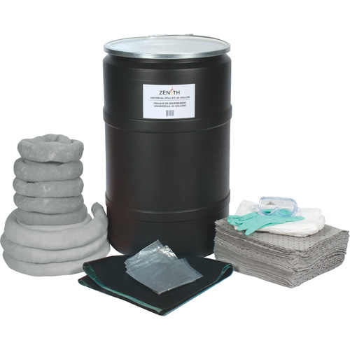 Trousse de lutte contre les d&eacute;versements, Universel, Baril, Absorbance de 55 gal. US PB Rental Co. Ltd.