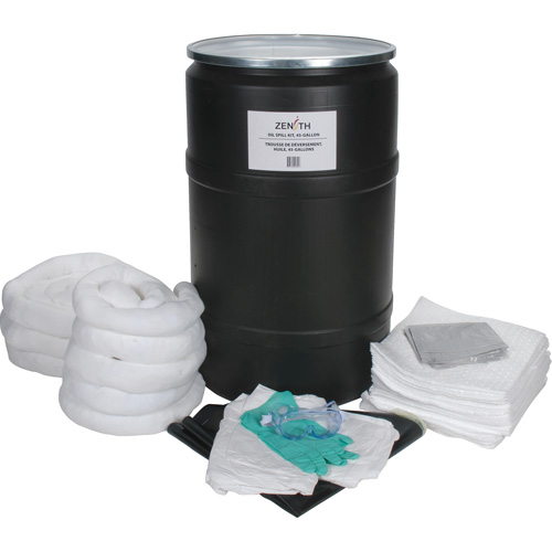 Trousse de lutte contre les d&eacute;versements, Huile seulement, Baril, Absorbance de 55 gal. US PB Rental Co. Ltd.