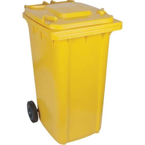 Contenant jaune mobile, Polyur&eacute;thane, 63 gallons/63 gal. US PB Rental Co. Ltd.