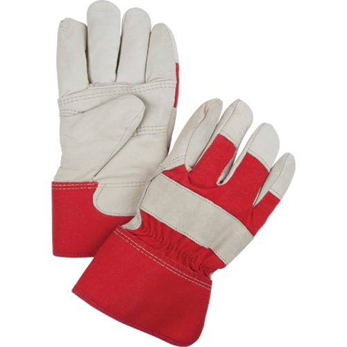 Gants d'ajusteur rouge & blanc doubl&eacute;s pour l'hiver, Grand, Paume en Cuir fleur de vache, Doublure en Boa PB Rental Co. Ltd.