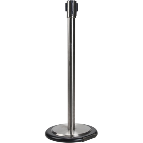 Poteau r&eacute;cepteur pour barri&egrave;res sur pieds pour le contr&ocirc;le des foules avec roues, Hauteur de 35", Acier inoxydable PB Rental Co. Ltd.