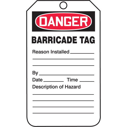 &eacute;tiquettes de s&eacute;curit&eacute;, Plastique, 3-1/4" la x 5-3/4" h, Anglais PB Rental Co. Ltd.
