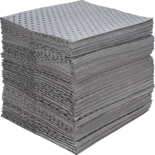 Feuilles absorbantes en fibres fines de calibre industriel, Universel, 15" x 17", 40 gal. d'absorption PB Rental Co. Ltd.