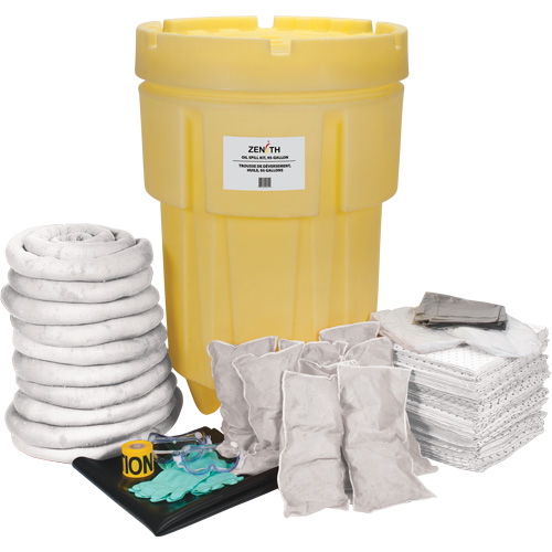 Trousse de lutte contre les d&eacute;versements pour &eacute;tabli, Huile seulement, Baril, Absorbance de 95 gal. US PB Rental Co. Ltd.
