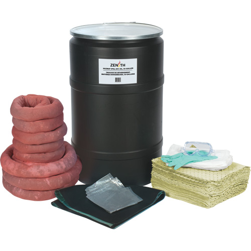 Trousse de lutte contre les d&eacute;versements, Mati&egrave;res dangereuses, Baril, Absorbance de 55 gal. US PB Rental Co. Ltd.