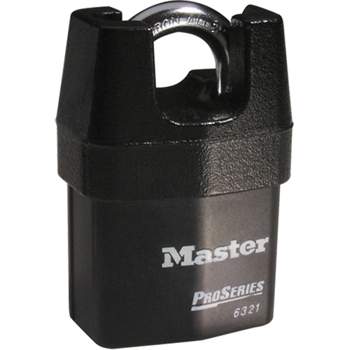 ProSeries&reg; Shrouded Padlock, Black, Keyed Different, Laminated Steel, 2-3/8" Width PB Rental Co. Ltd.