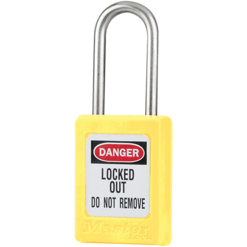Cadenas de s&eacute;curit&eacute; S31 Zenex, Jaune, Cl&eacute;s diff&eacute;rentes, Thermoplastique, Largeur de 1-3/8" PB Rental Co. Ltd.
