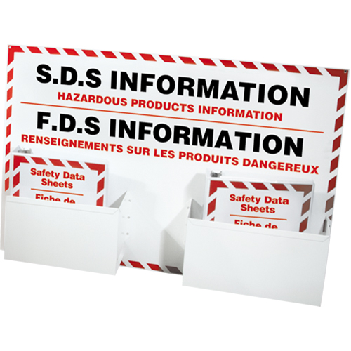 Postes d'information de fiches de donn&eacute;es de s&eacute;curit&eacute;, Anglais & français, Compris reliures PB Rental Co. Ltd.