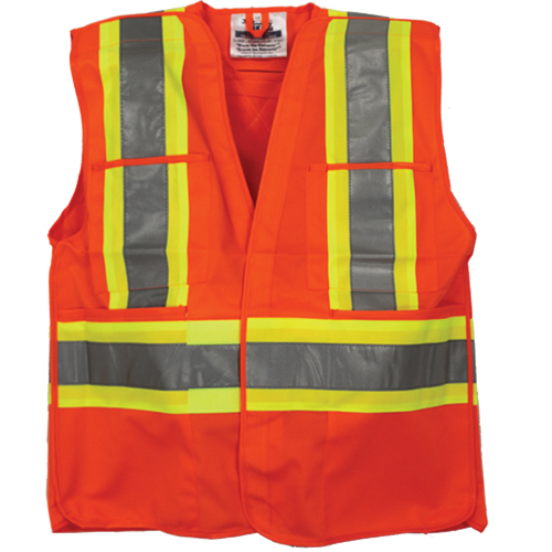 Veste de s&eacute;curit&eacute; pour la circulation, Orange haute visibilit&eacute;, 2T-Grand/3T-Grand, Polyester PB Rental Co. Ltd.