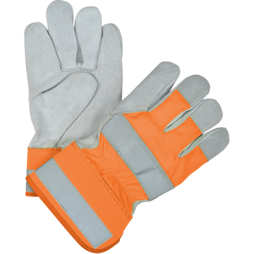 Gants d'ajusteur haute visibilit&eacute; de premi&egrave;re qualit&eacute;, Grand, Paume en Cuir de vache refendu, Doublure en Thinsulate PB Rental Co. Ltd.