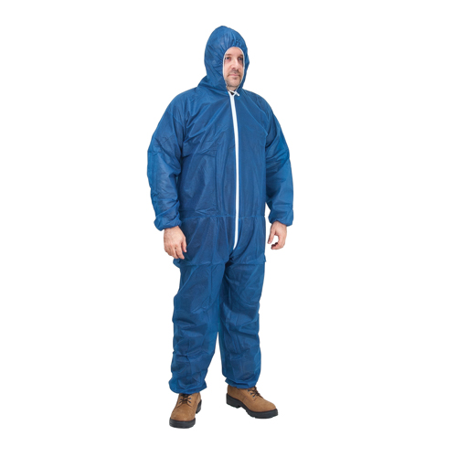 Hooded Coveralls, 4X-Large, Blue, Polypropylene PB Rental Co. Ltd.