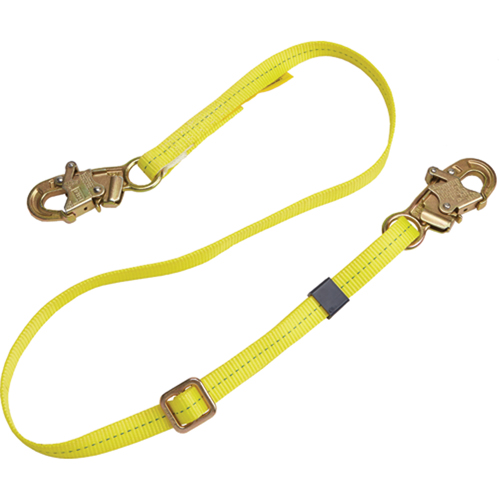 Longe de positionnement r&eacute;glable &agrave; sangle, 1 branches, 6', Classe CSA B, Polyester PB Rental Co. Ltd.
