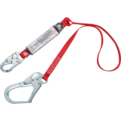 Cordon amortisseur de chute, 4', Point d'ancrage &agrave; Crochet mousqueton, Crochet d'armature aux jambes, Polyester PB Rental Co. Ltd.