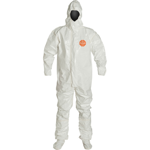 Combinaison &agrave; capuchon, Tychem 4000, Moyen, Blanc PB Rental Co. Ltd.